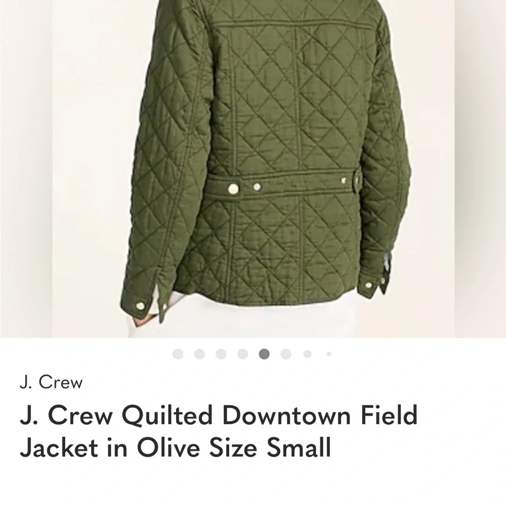 J. Crew Green Quilted Field Jacket (Size M) - Picture 3 of 7